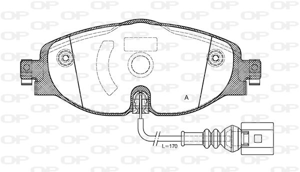 OPEN PARTS Bremžu uzliku kompl., Disku bremzes BPA1515.01